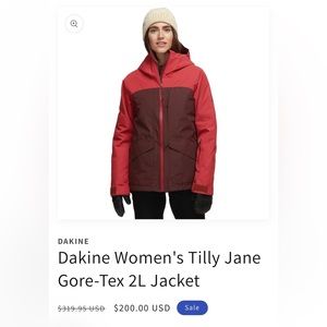 Dakine Tilly Jane Gore Tex coat NWT
